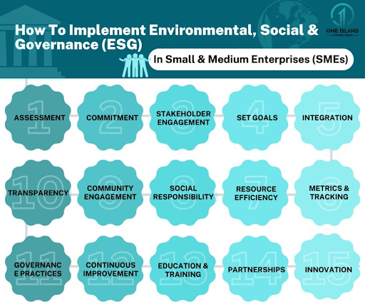 ESG training steps for SMEs – One Island Consultancy, Malaysia.