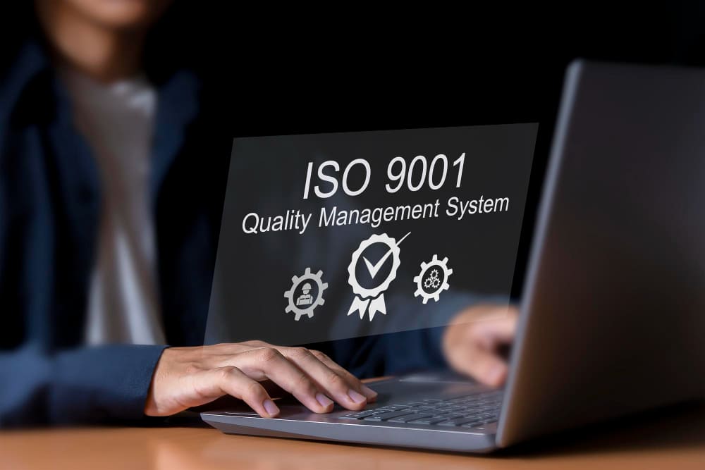 ISO 9001 certification for a total quality management system